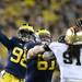 Michigan quarterback Devin Gardner looks to pass the ball during the second half at Michigan Stadium on Saturday, September 7, 2013. Melanie Maxwell | AnnArbor.com